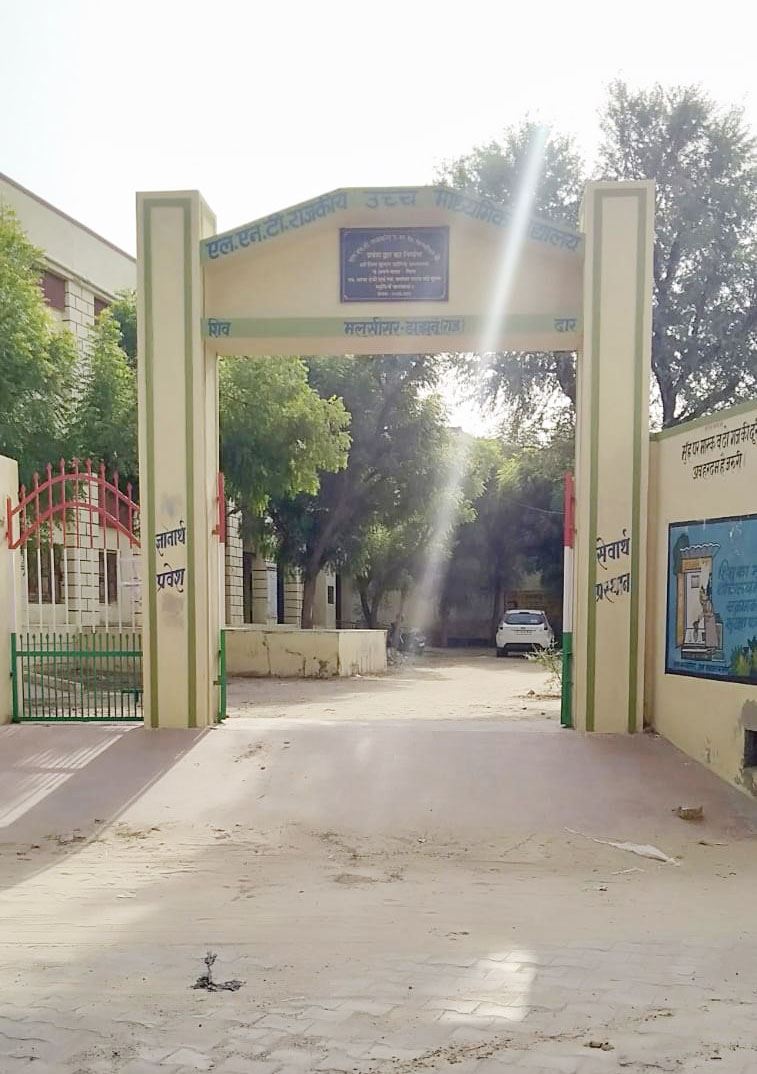 L N T GOVT. SR. SEC. SCHOOL,  MALSISAR  (ALSISAR) JHUNJHUNU (08050204542)