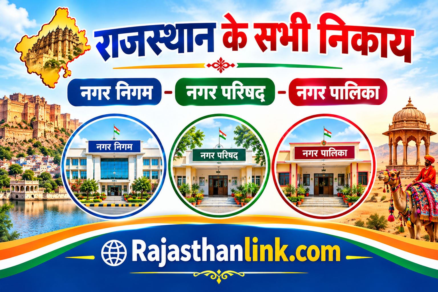 Urban Local Bodies of Rajasthan - (Municipal Corporation, Municipal Council, Municipality)