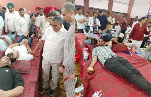 राजस्थान परिवार सेवा संस्था द्वारा चंडीगढ़ में मेगा रक्तदान एवं स्वास्थ्य जांच शिविर का आयोजन, 182 युनिट रक्तदान